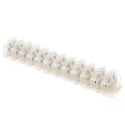 Kenable 6A Terminal Block For Joining Cables Choc Block 12 Way Piece Strip from B&Q
