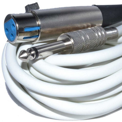 Kenable Xlr Female Plug To Mono 6.35mm Screened Ofc Audio Cable White 6M from B&Q
