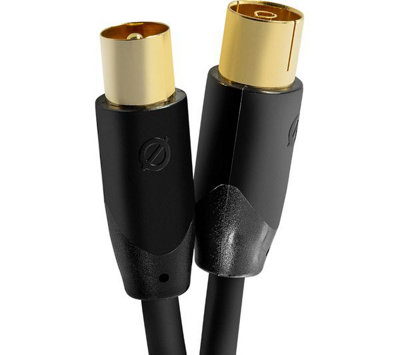 Generic 2M Co Axial  Tv Flylead (Plug To Socket)Male To FemaleBlack from B&Q