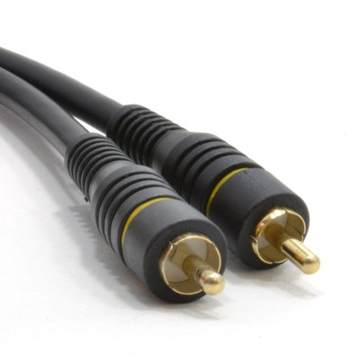 Kenable Premium 75 Ohm Digital Audio Coax Gold Plated Rca Phono Cable 1.5M from B&Q