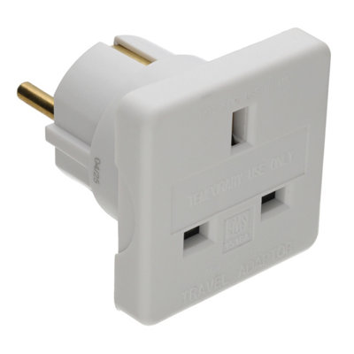 Kenable Travel Adapter Uk Main Plug To Euro Schuko Plug Changer Europe