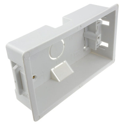 Kenable Dry Lining Plasterboard Back Box Pattress Box 2 Gang 35mm from B&Q