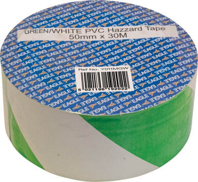 Rackhams Green/White Hazard Grn/Wht 50Mm X 30M - Image 3