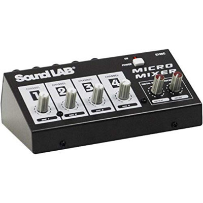 B&Q Soundlab 4 Channel Mono Microphone Mixer With Effects
