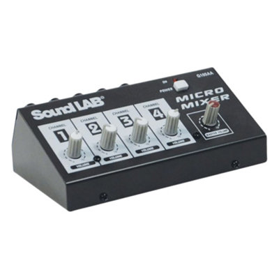 Soundlab G105Aa 4 Channel Mono Microphone Mixer 9V from B&Q