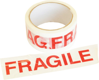 Eagle Fragile Tape 50M For Careful Handling Of Breakables from B&Q