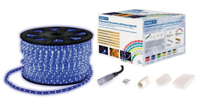 Netagon Outdoor Festive Static Led 45M Rope Lights Kit With Wiring Accessories- Blue from B&Q