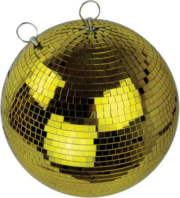 Netagon Fxlab Party Event Festive Christmas Gold Mirror Disco Ball 400mm from B&Q
