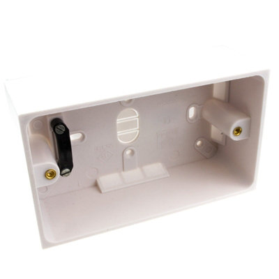 Kenable Surface Mount Back Box Pattress Box 2 Gang 47mm With Cable Holder from B&Q