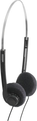 Soundlab Headphones Black Lightweight 3.5mm Jack Plug from B&Q