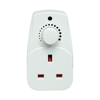 Eagle Plug In Dimmer Switch Single Gang 13A Adjustable Light Control from B&Q