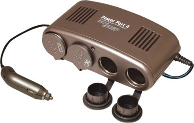 St Helens Home & Garden 4 Way Car Cigar Socket Power Adaptor from B&Q