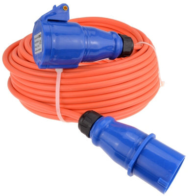 Kenable Caravan Motorhome 3 Pin Electric Hookup 1.5mm Cee 16A Mains Extension Cable 25M from B&Q