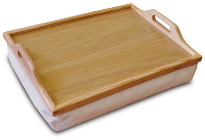  - St Helens Home And Garden Wooden Lap Tray With Cushion
