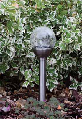 Luxform Solar Pilar Garden Spike Stainless Steel from B&Q