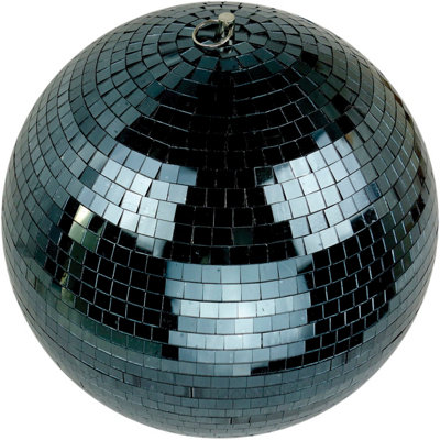 B&Q -  Fxlab Party Event Festive Christmas Black Disco Mirror Ball 300mm