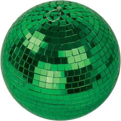 Netagon Fxlab Party Event Festive Christmas Green Mirror Disco Ball 200mm from B&Q