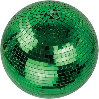 Netagon Fxlab Party Event Festive Christmas Green Disco Mirror Ball 300mm from B&Q
