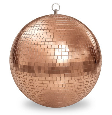 Fxlab 12" (300mm) Mirror Ball Rose Gold Brings  A Disco Atmosphere To Any Party from B&Q