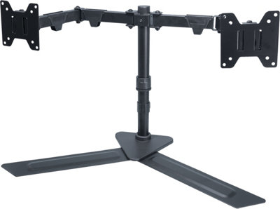 Electrovision Dual Desktop Monitor Bracket With A Base Section And Dual Monitor Support Arms Forming The Desktop Mounting Assembly from B&Q