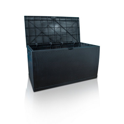 St Helens Home & Garden Home And Garden Rattan Style Outdoor Storage Box from B&Q