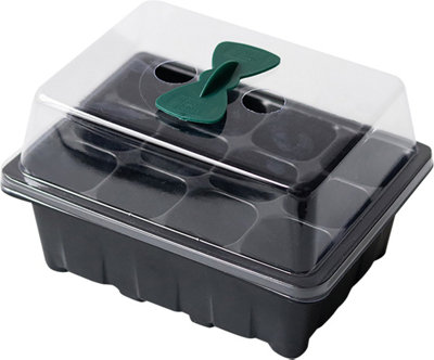 Netagon Outdoor Garden Seed Planting Flower Propagator Tray With Lid- 12 Cells