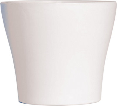 St Helens Home & Garden White Plant Pot 13X10Cm With Drainage Holes At The Bottom from B&Q