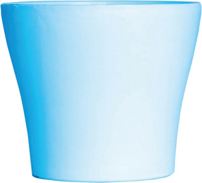St Helens Home & Garden Blue Plant Pot 13X10Cm With Drainage Holes At The Bottom from B&Q