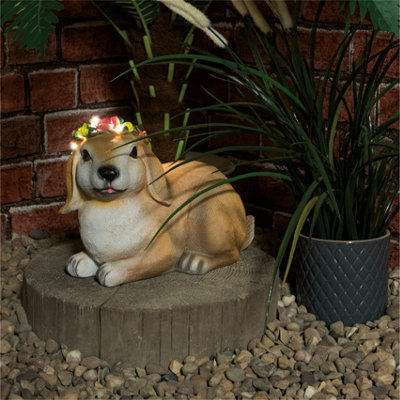 Netagon Garden Outdoor Solar Powered Light Up Animal Rabbit Ornament Gnome Decoration from B&Q
