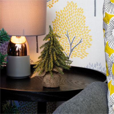 Netagon St Helens Home And Garden Decorative Gold Finish Mini Christmas Tree In Hessian Bag from B&Q