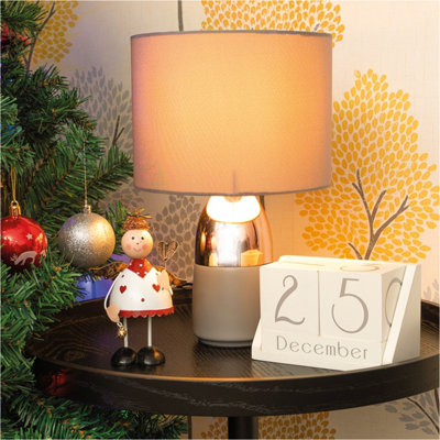 Netagon Festive Metal Standing Christmas Angel Ornament- White from B&Q