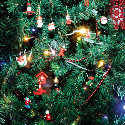 Netagon St Helens Home And Garden Wooden Christmas Hanging DecorationsPack Of 20 from B&Q