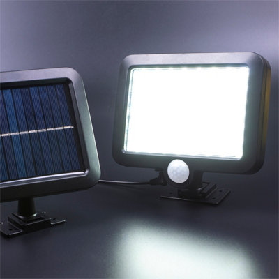 Netagon Garden Solar Powered Motion Sensor Wall Security Light 56 LedsSplit Design from B&Q
