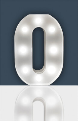 St Helens Home And Garden Battery Operated 3D Led Number 0 Light from B&Q
