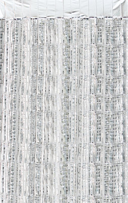 Netagon Cheetah Metallic Party Event Backdrop Tinsel Curtain 3M X 1M Silver from B&Q