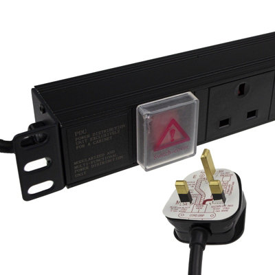 Kenable Pdu Uk Sockets 4 Way With Uk Plug Power Distribution Unit Horizontal 1.8M from B&Q