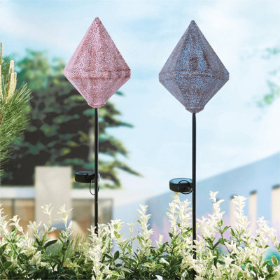Luxform Solar Led Moroccan Stake Light Pink from B&Q