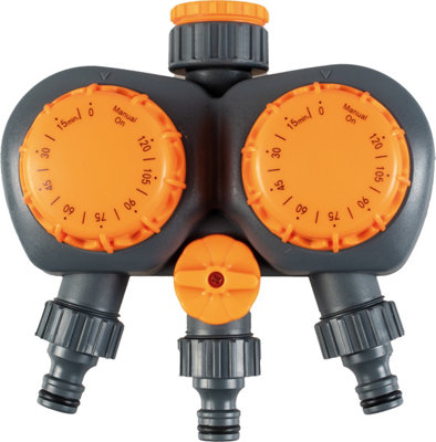 Netagon Garden Outdoor Double Head Mechanical Sprinkler Timer from B&Q