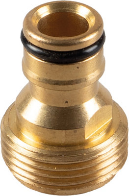 Netagon Male Threaded Tap Garden Hose Adaptor In Brass from B&Q