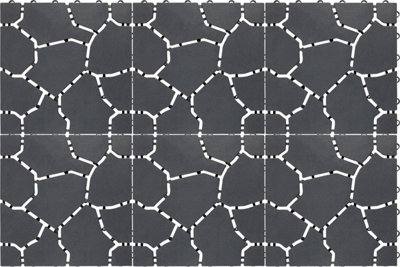 St Helens Home & Garden Patio & Deck TilesGrey (6 Pack)