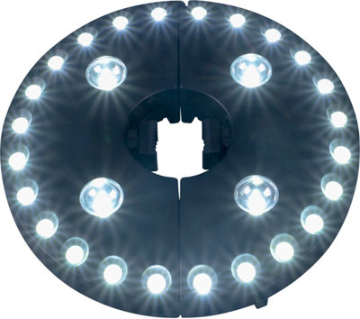 St Helens Home & Garden Wireless Battery Powered 28 Led Umbrella Parasol Light With 3 Brightness Settings from B&Q