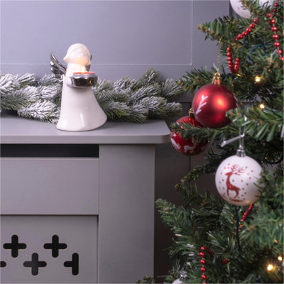 Netagon St Helens Home And Garden Ceramic Winged Angel Tealight Holder Silver from B&Q
