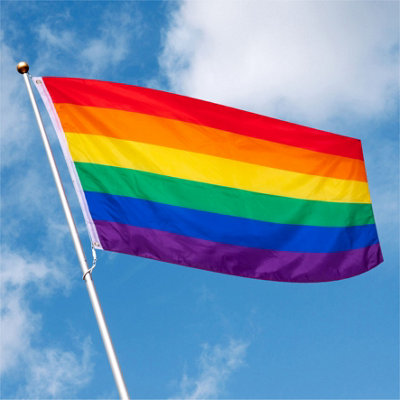 St Helens Home & Garden Rainbow Pride Flag Inc. Holes 150X90Cm In Bright & Vivid Colours from B&Q