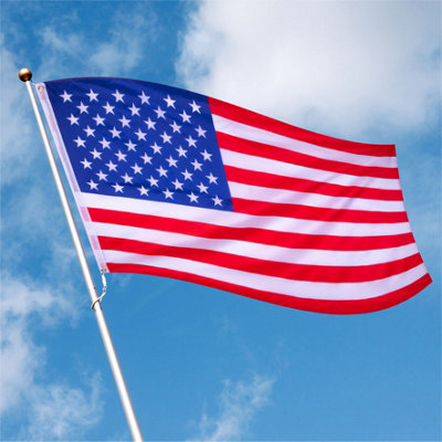 St Helens Home & Garden Usa Flag Inc. Holes 150X90Cm In Bright & Vivid Colours from B&Q