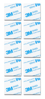 St Helens Home & Garden Double-Sided Square Adhesive Mounting Pads. Grey 3 X 0.5 X 3Cm from B&Q