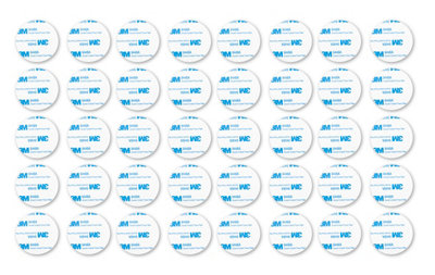 St Helens Home & Garden Double-Sided Round Adhesive Mounting Pads Round Grey 4 X 0.5 X 4Cm from B&Q