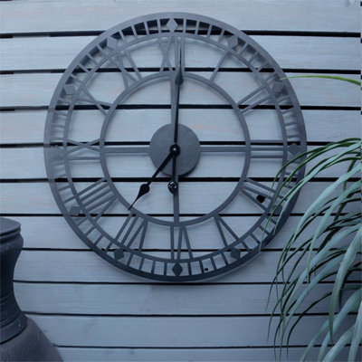 St Helens Home & Garden Black Open Face Design Wall Clock Non Ticking600mm/24" from B&Q
