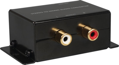 Electrovision E Audio Stereo To Mono Audio Converter With Twin Stereo Input Sockets And One Mono Output Socket Forming The Converter Unit from B&Q