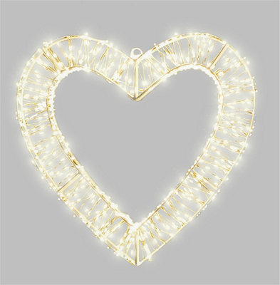 B&Q -  40 X 8 Cm  2D 960 Led  Warm White Heart