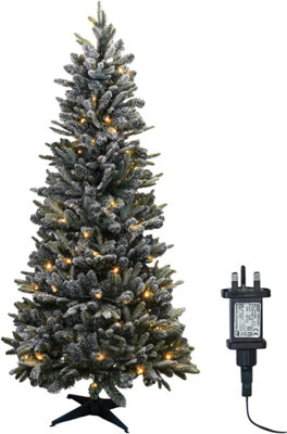Xmas Haus 2.1M Pre-Lit 150Ww Pop Up Frosty Pine Xmas Tree from B&Q
